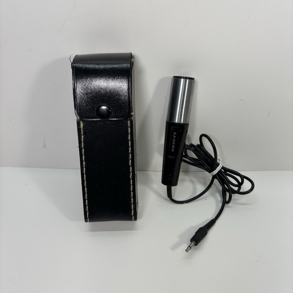 Vintage‎ Lloyd's handheld microphone for portable recorder 1960s 1970s w/ Case